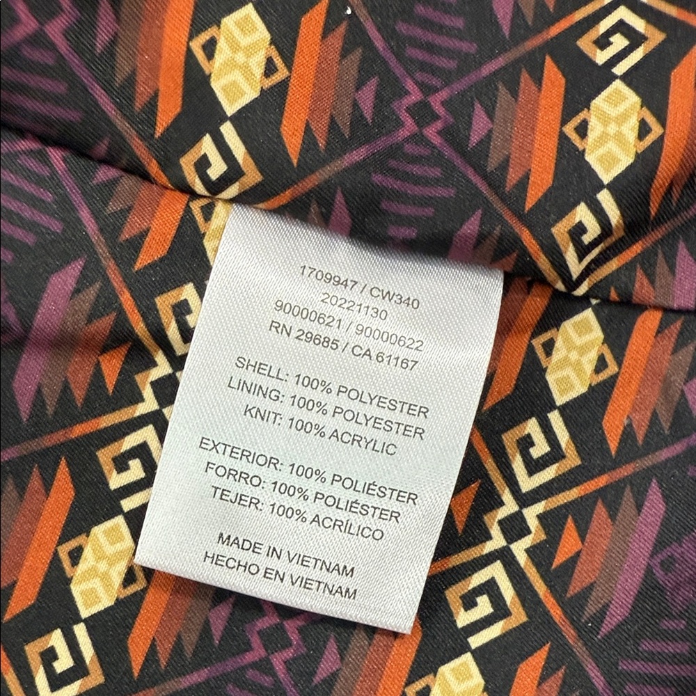 Pendleton Maroon Utility Jacket With Patterned Tr… - image 6